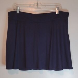 Lillie Green Navy Blue Ribbed Skort Size L